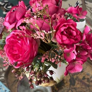 MacKenzie-Childs Pink Faux Floral Bouquet